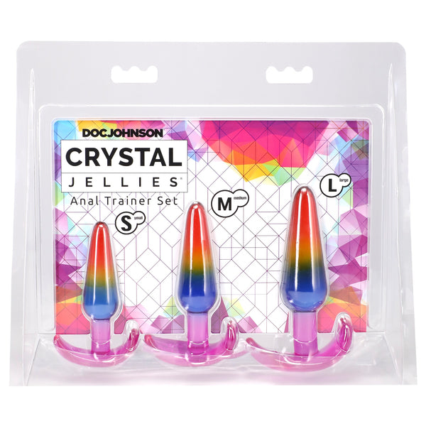 Crystal Jellies Anal Trainer Set - Rainbow