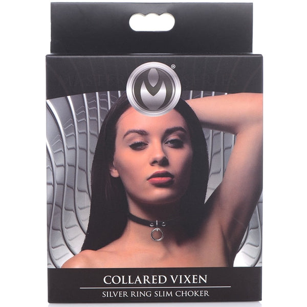 Collared Vixen Silver Ring Slim Choker