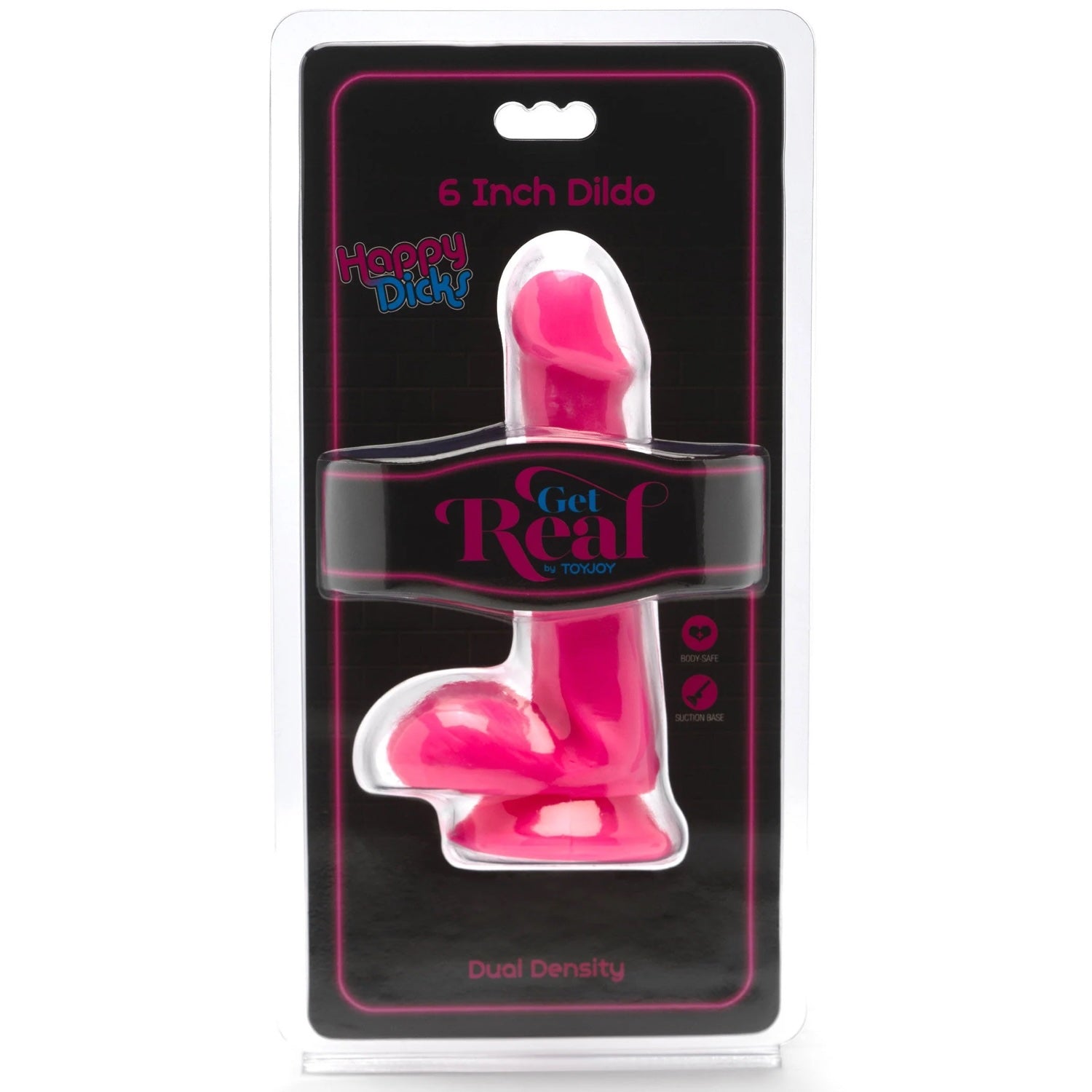 GET REAL Happy Dicks 6" Dildo with Balls