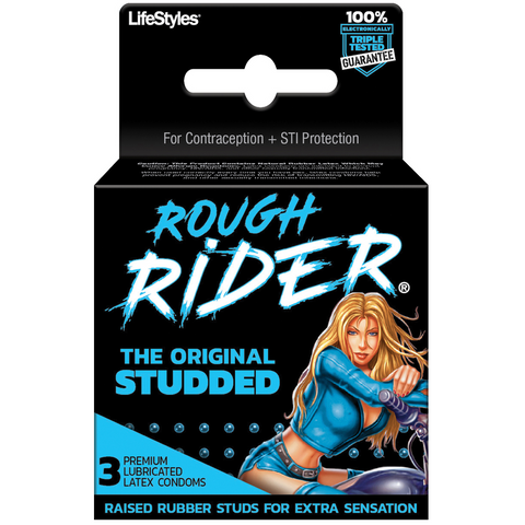 Rough Rider The Original Studded Lubricated Condoms - 3 Pack