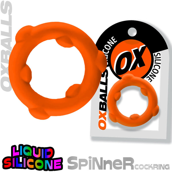 SPINNER Liquid Silicone Cockring - Orange