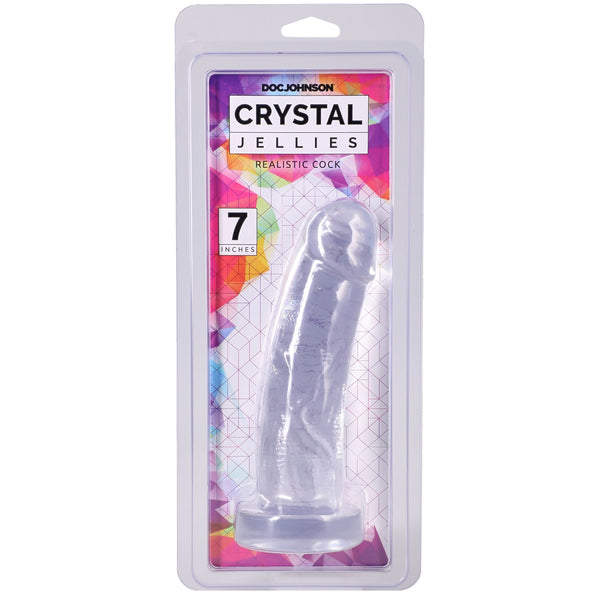 Crystal Jellies 7" Realistic Cock - Clear