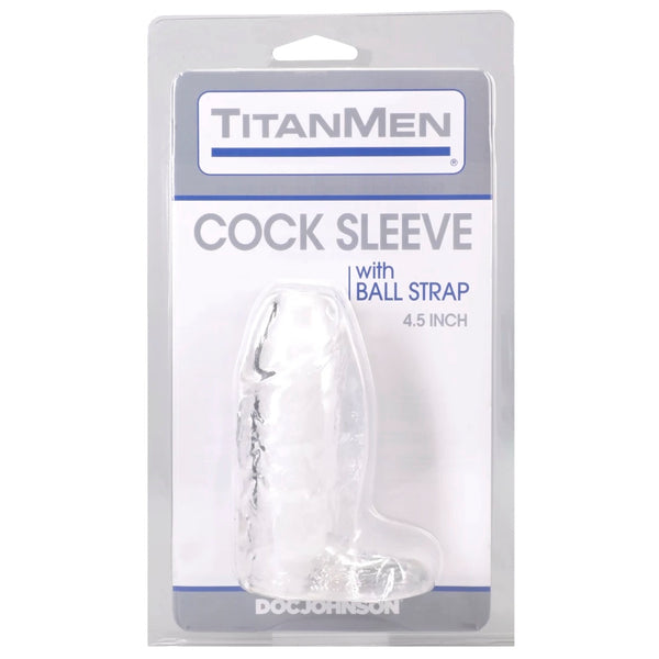 TitanMen Cock Sleeve with Ball Strap - 4.5"