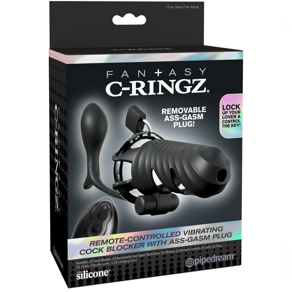 Fantasy C-Ringz Remote-Controlled Vibrating Cock Blocker with Ass-Gasm Plug