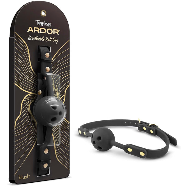 Temptasia Ardor Breathable Silicone Ball Gag - Black