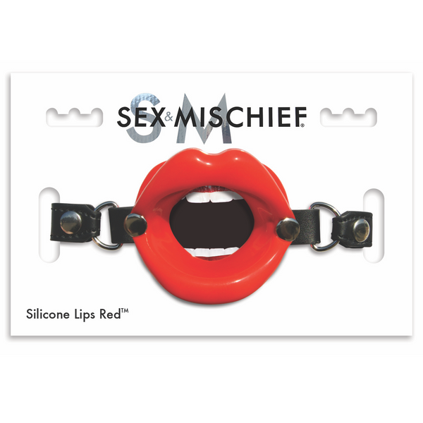 Sex & Mischief Silicone Lips Gag - Red