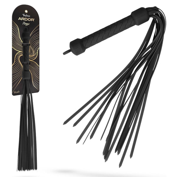 Temptasia Ardor Silicone Flogger - Black
