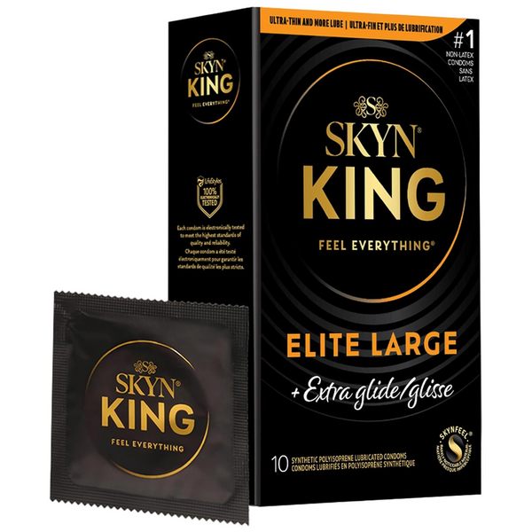 Elite Large + Extra Glide Condoms - 10 Pack