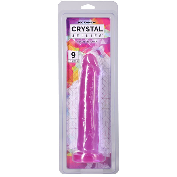 Crystal Jellies 9" Realistic Cock - Purple