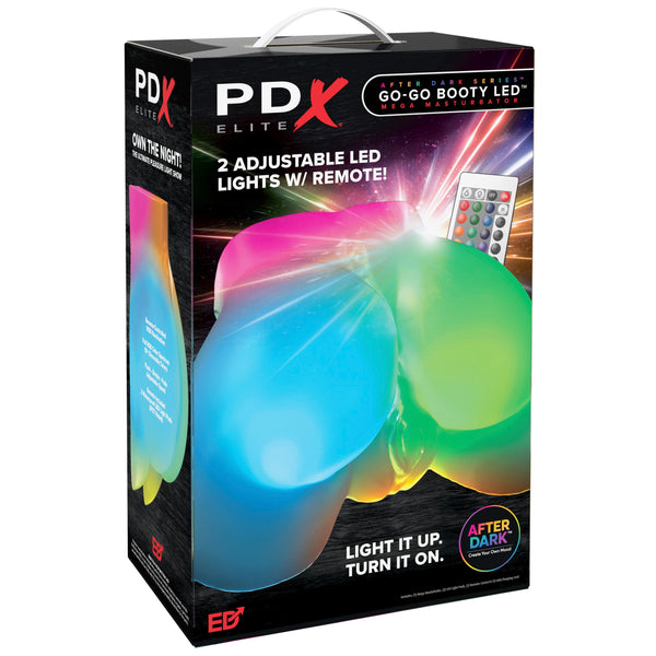 PDX Elite After Dark Series Go-Go Booty Led Mega Masturbator - Frosted