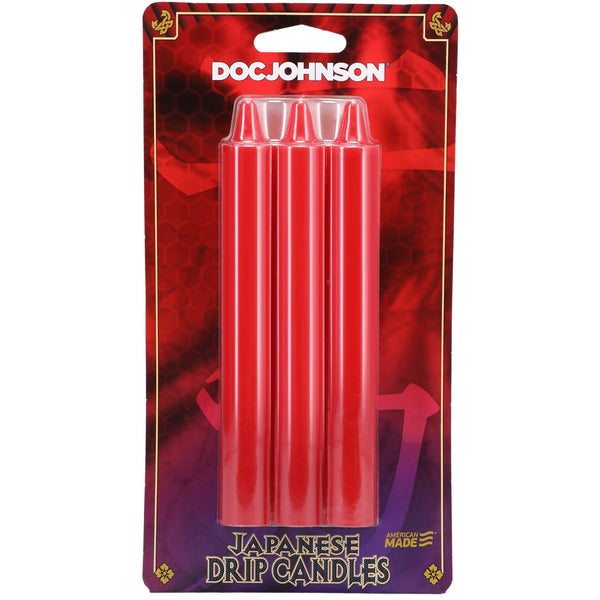 Japanese Drip Candles 3 Pack - Red