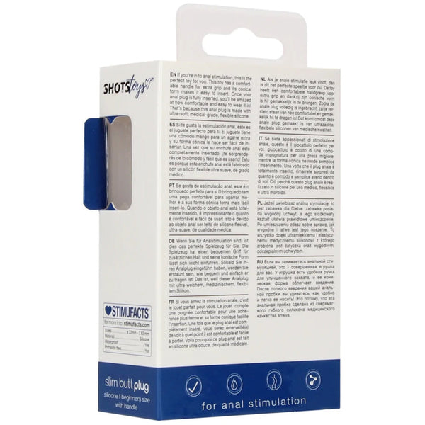 Beginners Slim Butt Plug - Blue
