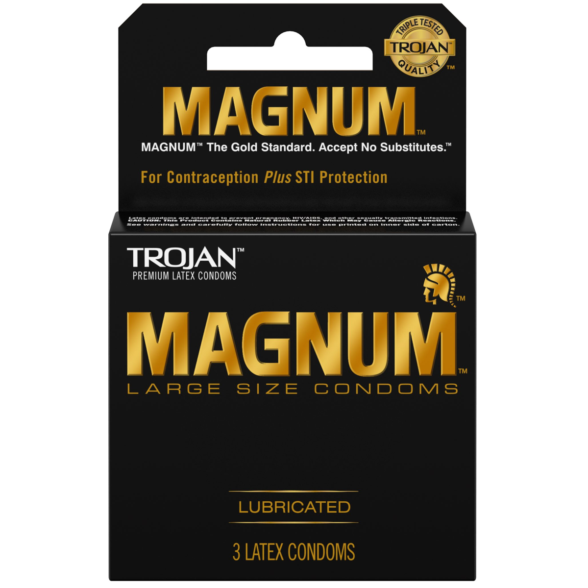 Magnum Large Size Lubricated Condoms - 3 Pack