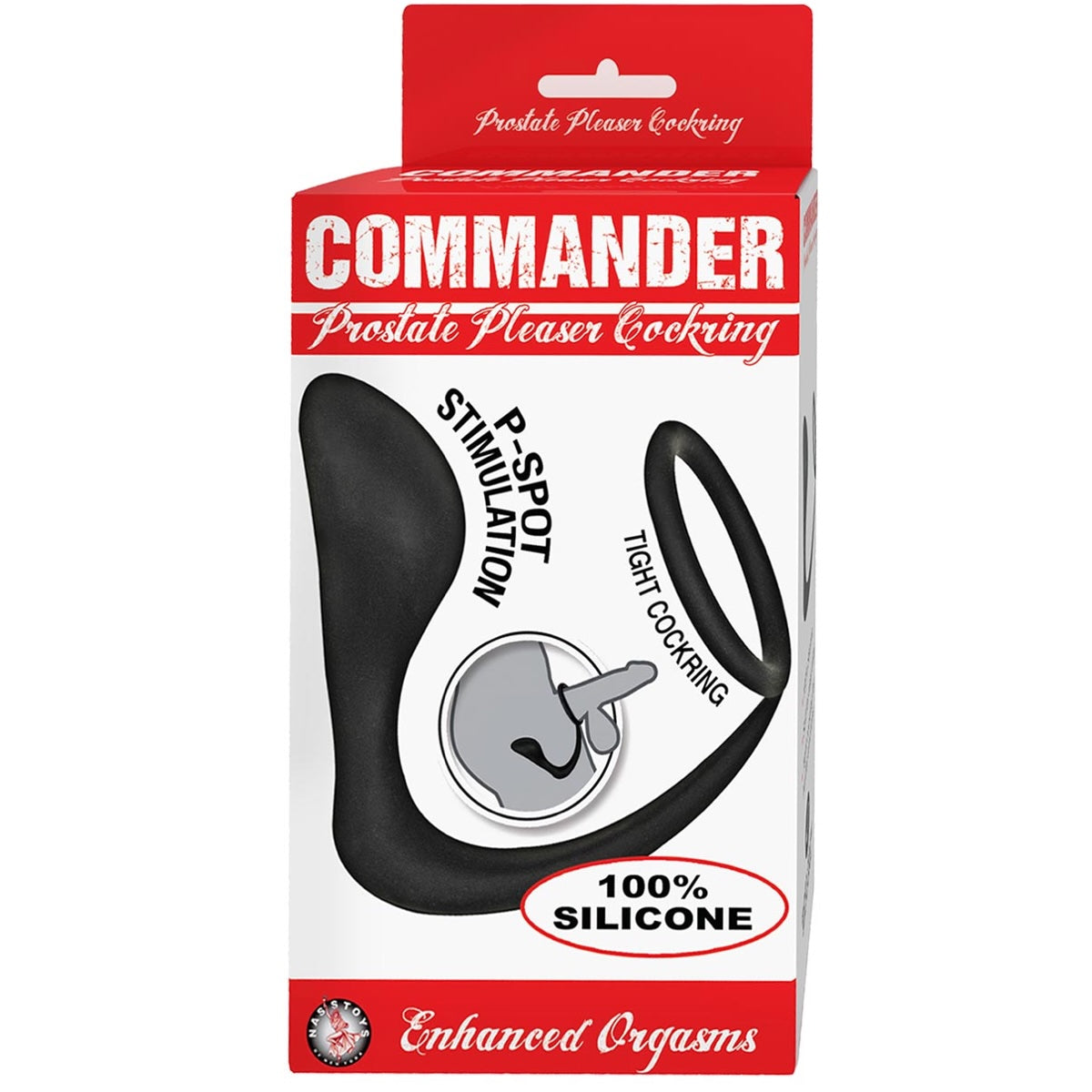 Commander 2-in-1 Silicone Prostate Pleaser Cockring