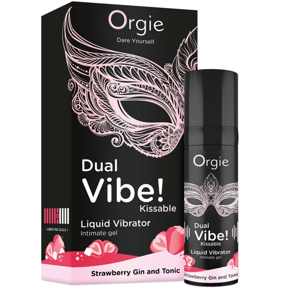 Dual Vibe! Kissable Liquid Vibrator - Strawberry Gin & Tonic 15ml