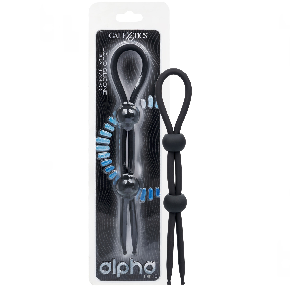 Alpha Liquid Silicone Dual Lasso - Black