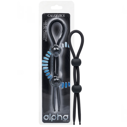 Alpha Liquid Silicone Dual Lasso - Black