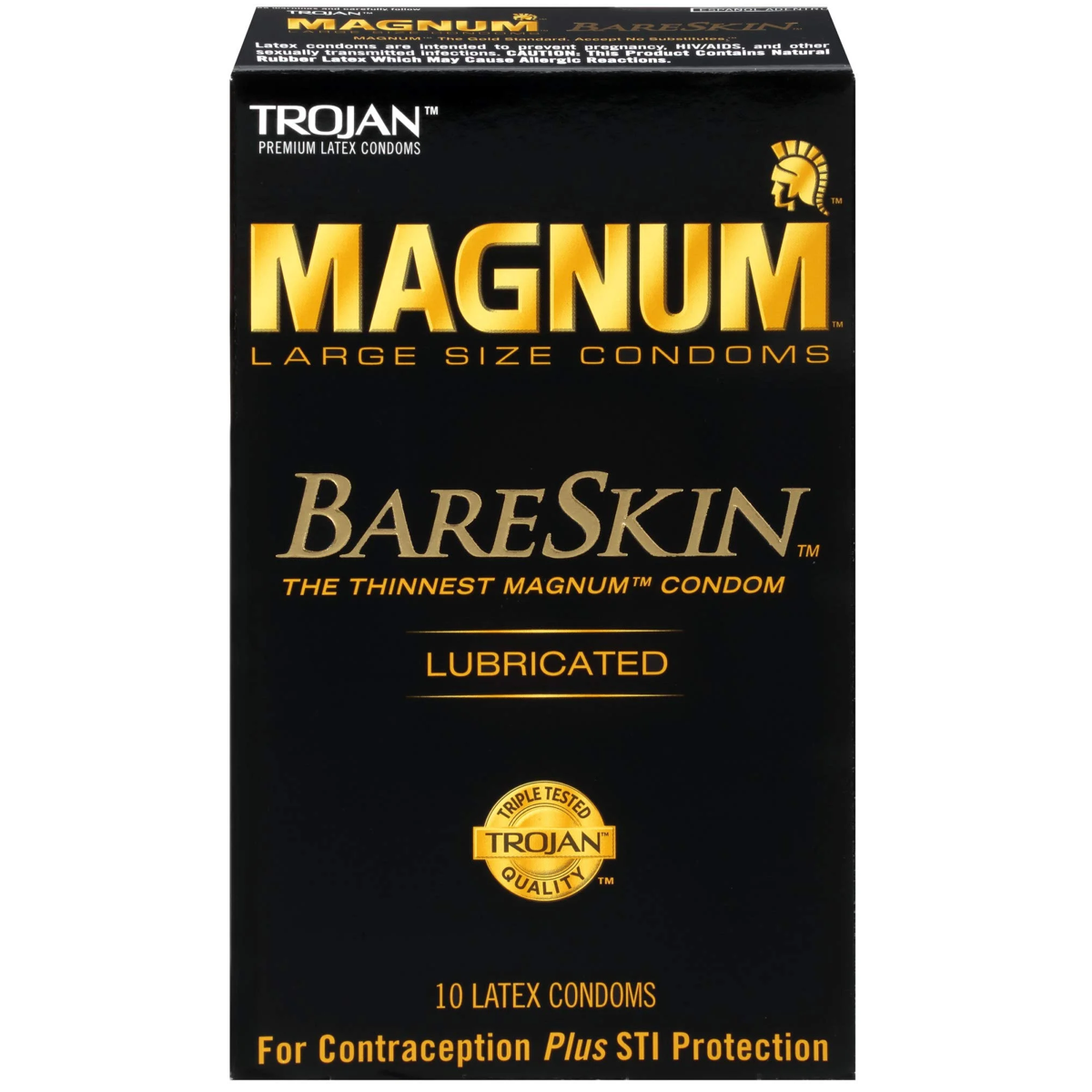 Magnum Bareskin Lubricated Condoms - 10 Pack