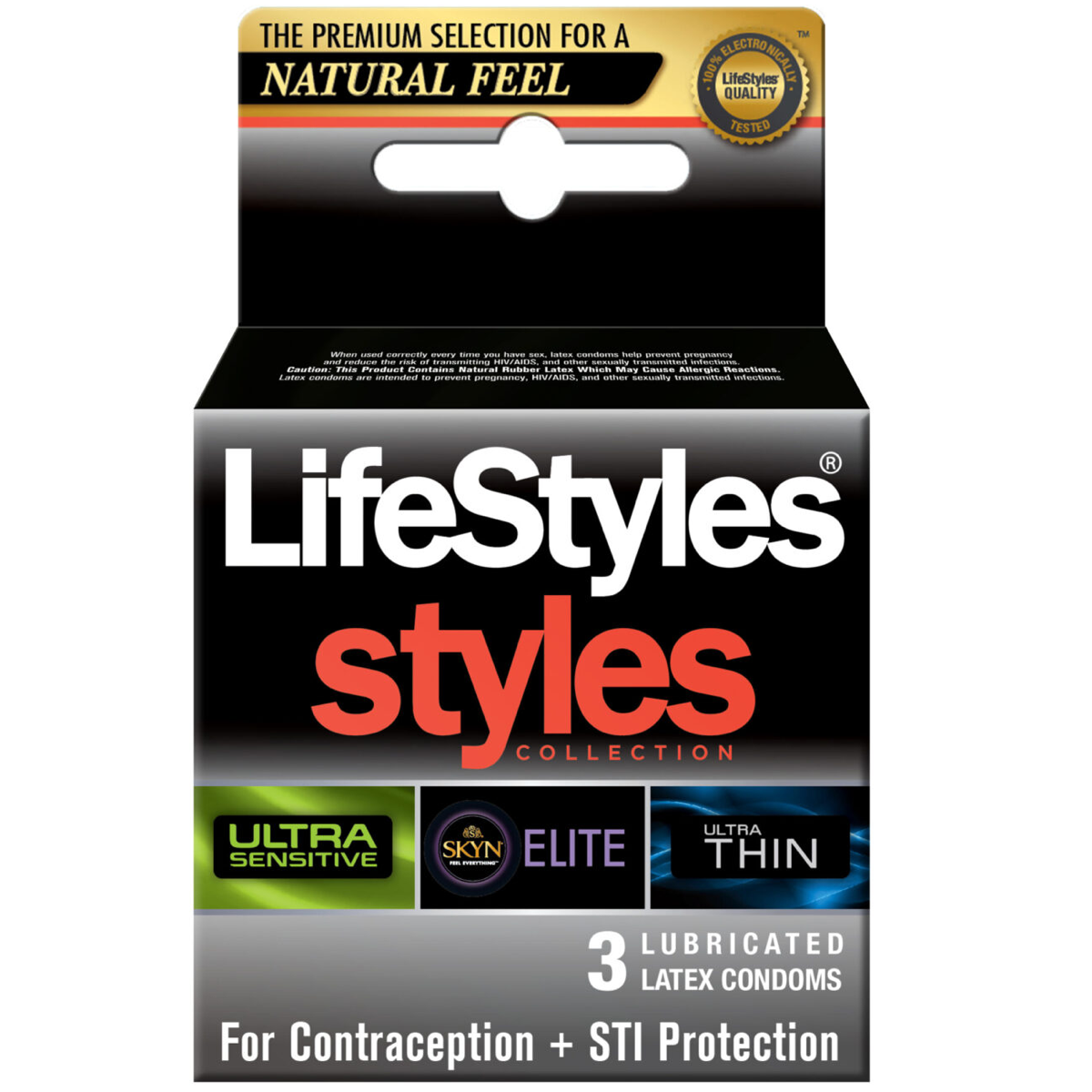 Styles Collection Lubricated Condoms - 3 Pack