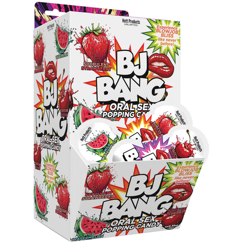BJ Bang Assorted Flavors Oral Sex Popping Candy - 72 Packs