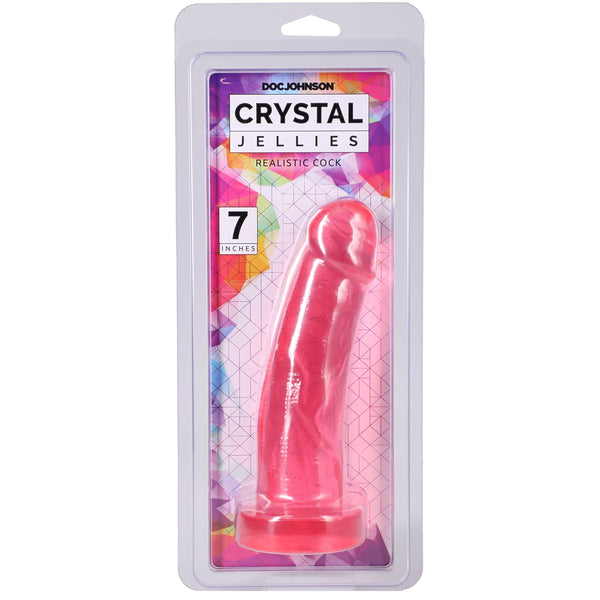 Crystal Jellies 7" Realistic Cock - Pink