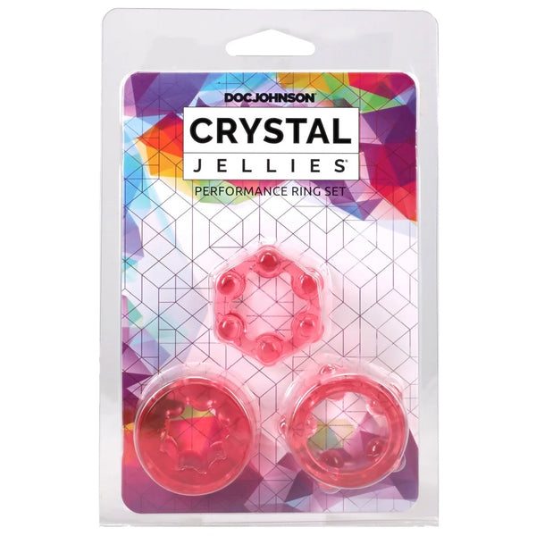 Crystal Jellies Performance Ring Set - Pink