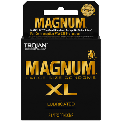 Magnum XL Lubricated Condoms - 3 Pack