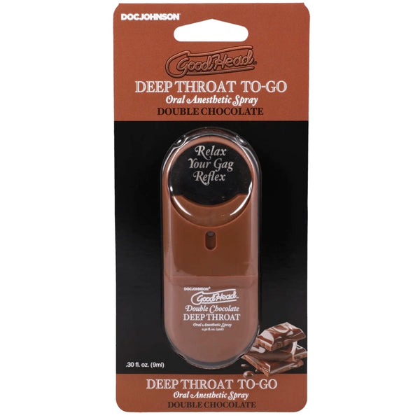 GoodHead To-Go Deep Throat Oral Anesthetic Spray - Double Chocolate