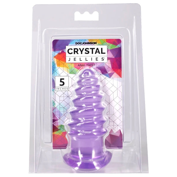 Crystal Jellies 5" Anal Twist Plug - Purple