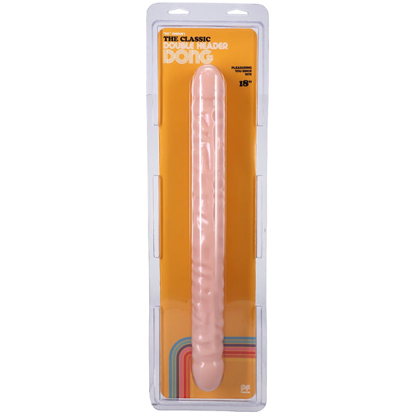 The Classic Double Header Veined Dong - 18" Cream