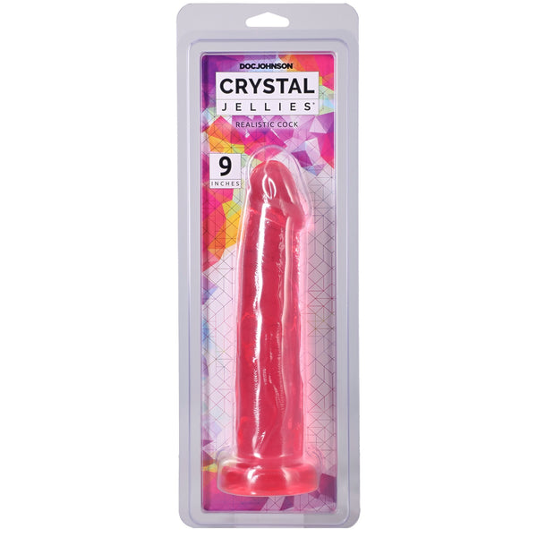 Crystal Jellies 9" Realistic Cock - Pink