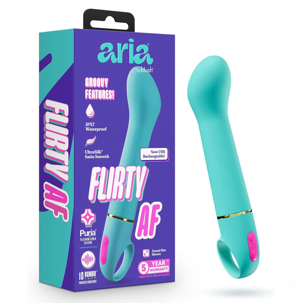 Aria Flirty AF Rumble Tech™ G-Spot Rechargeable Silicone Vibrator