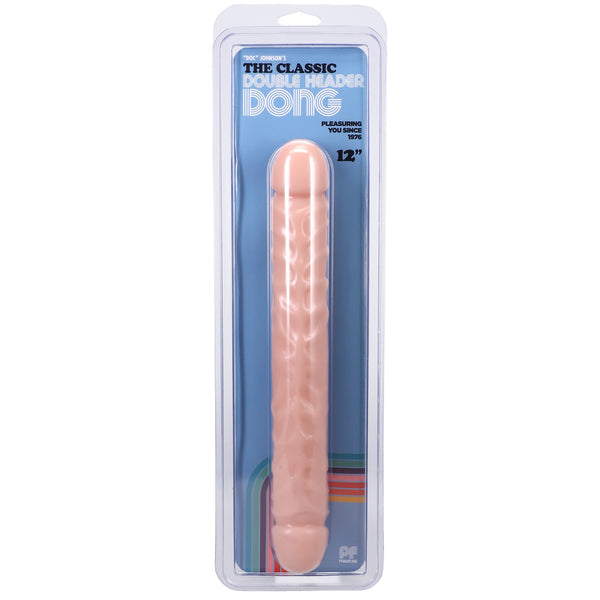 The Classic Jr. Veined Double Header Dong - 12" Cream
