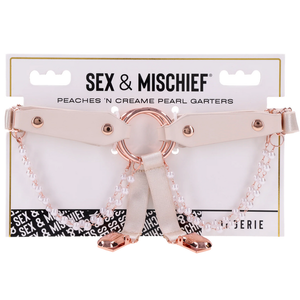 Sex & Mischief: Peaches 'n CreaMe Pearl Garters