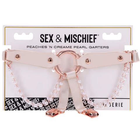 Sex & Mischief: Peaches 'n CreaMe Pearl Garters