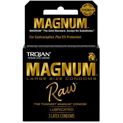 Magnum Raw Lubricated Condoms - 3 Pack