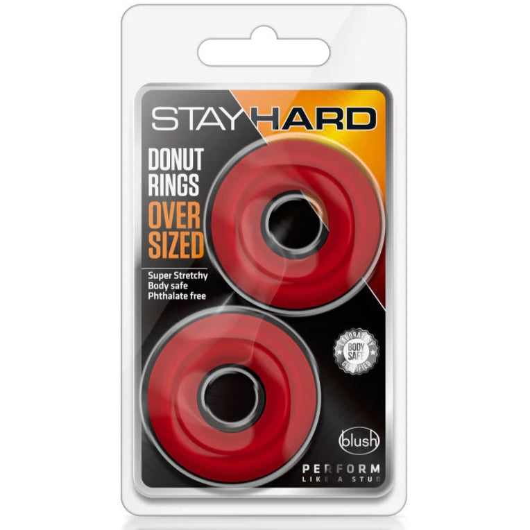 Stay Hard Donut Rings Oversized - Red