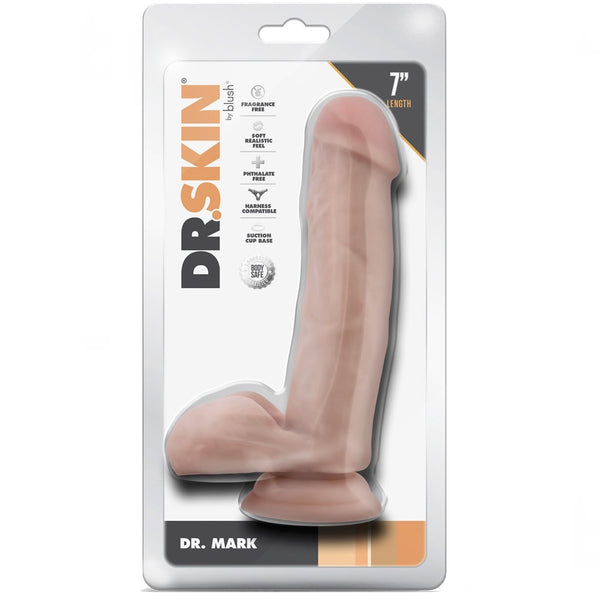 Dr. Skin Dr. Mark  7" Dildo with Balls - Light