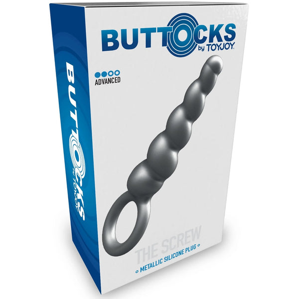 BUTTOCKS The Screw Metallic Silicone Anal Plug
