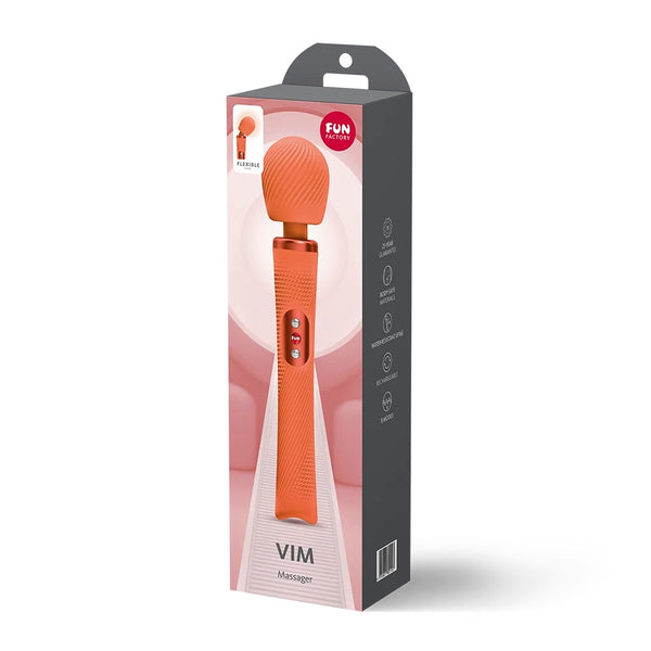 Vim Rechargeable Wand Massager - Orange