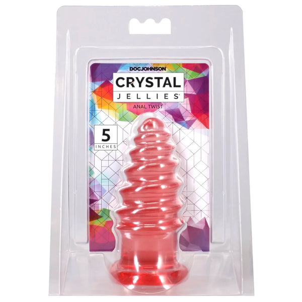 Crystal Jellies 5" Anal Twist Plug - Pink