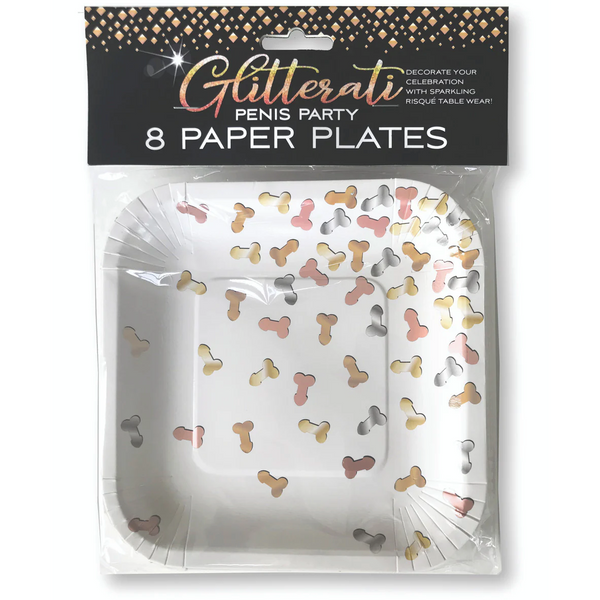 Glitterati Penis Plates - 8 Pack