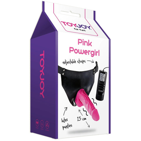 CLASSICS Pink Powergirl Vibrating Strapon