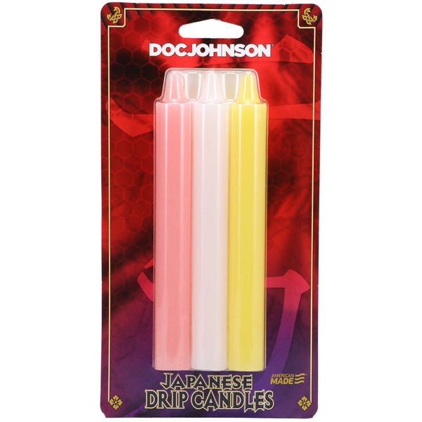 Japanese Drip Candles 3 Pack - Pink, Yellow, White
