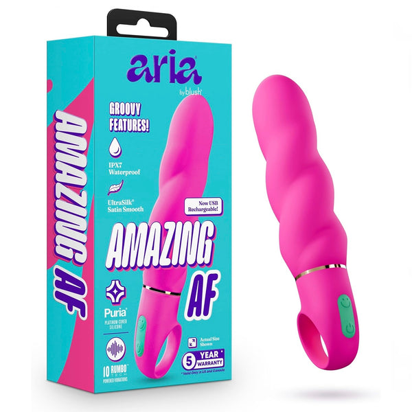 Aria Amazing AF Rumble Tech™ Spiral G-Spot Rechargeable Silicone Vibrator