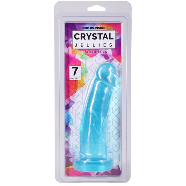 Crystal Jellies 7" Realistic Cock - Teal