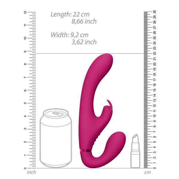 VIVE Suki Vibrating Strapless Rechargeable Strap-on Rabbit