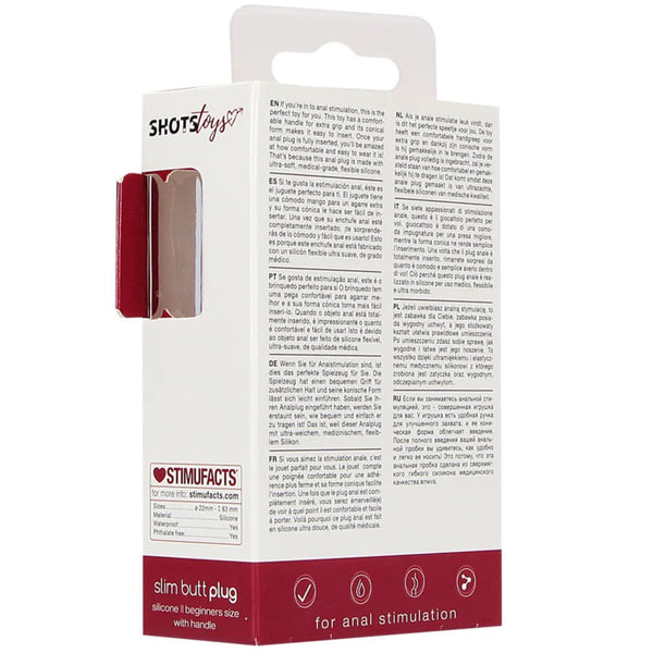 Beginners Slim Butt Plug - Red