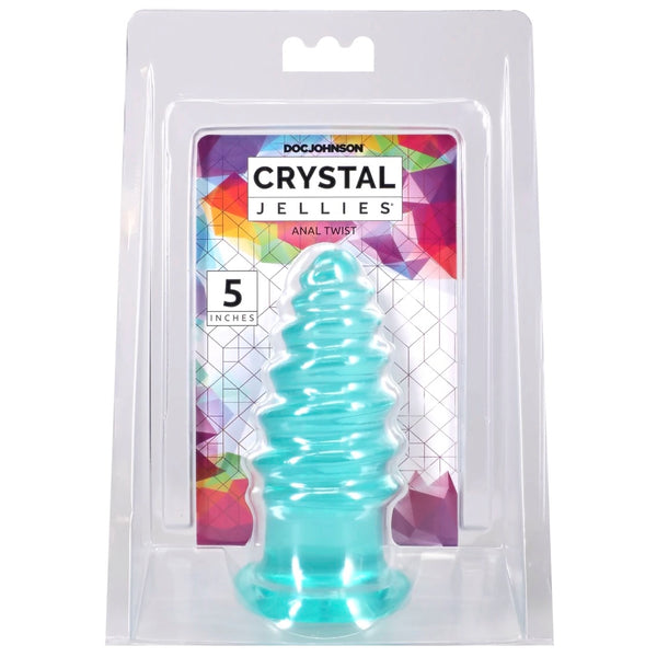 Crystal Jellies 5" Anal Twist Plug - Teal