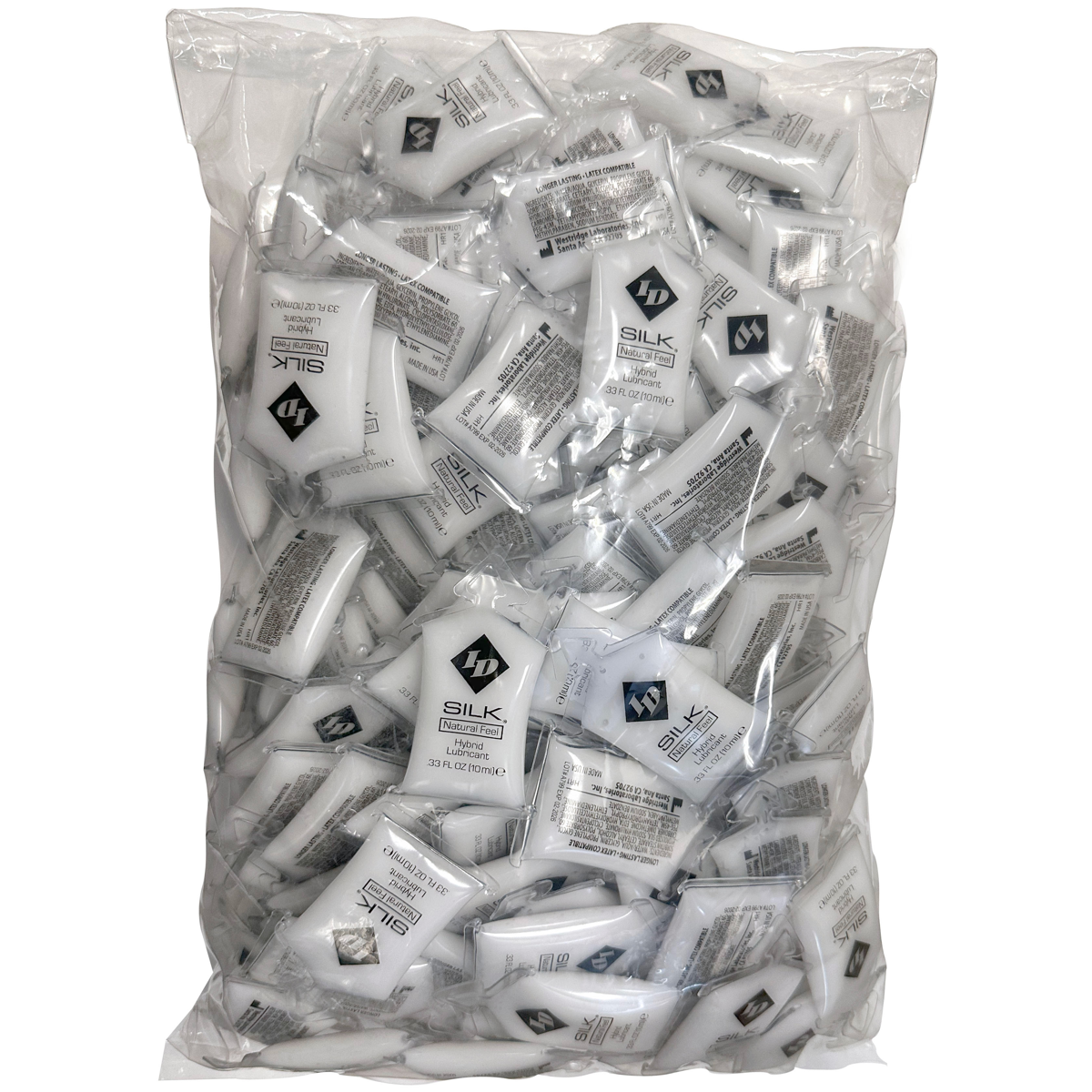 SILK Water & Silicone Blend Hybrid Lubricant 10ml Pillow - Bag of 144